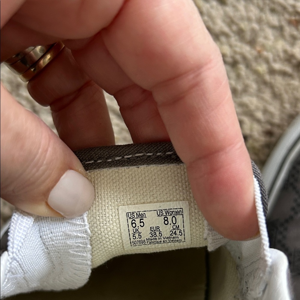 Vans Kids Charcoal and Black Slip-On Sneakers - Picture 2 of 2